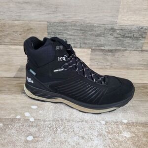 Hanwag Blueridge EcoShell Mens Hiking Boots Sz 11 Black Lace Up Mid Top Sneakers